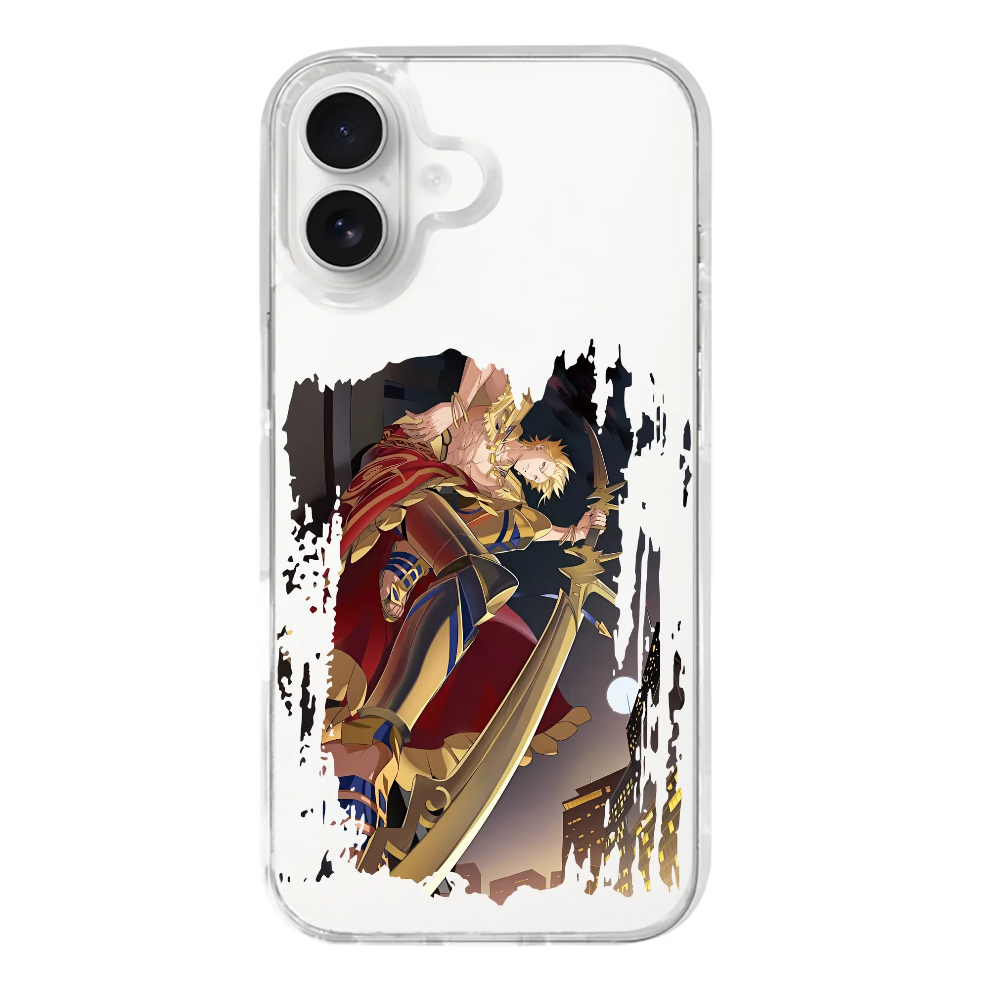 FGO グッズ,ギルガメッシュ - iPhone 17シリーズ 透明スマホケース – 薄型・耐衝撃・精密フィット保護カバー
